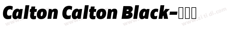 Calton Calton Black字体转换